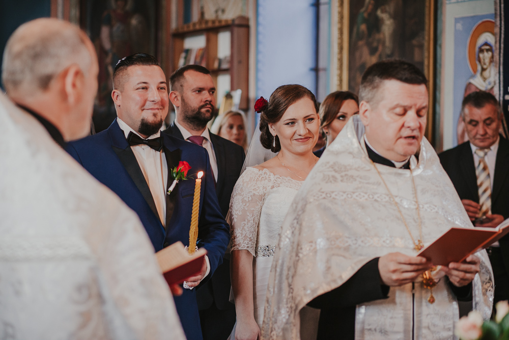 Paulina i Marcin – uroczystość prawosławna - fotograf ślubny Białystok Łomża Podlasie - Kamil Rumiński fotografia ślubna - fotograf ślubny Białystok Łomża
