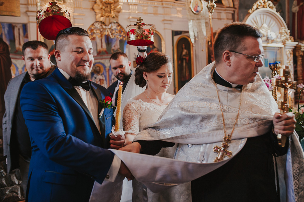 Paulina i Marcin – uroczystość prawosławna - fotograf ślubny Białystok Łomża Podlasie - Kamil Rumiński fotografia ślubna - fotograf ślubny Białystok Łomża